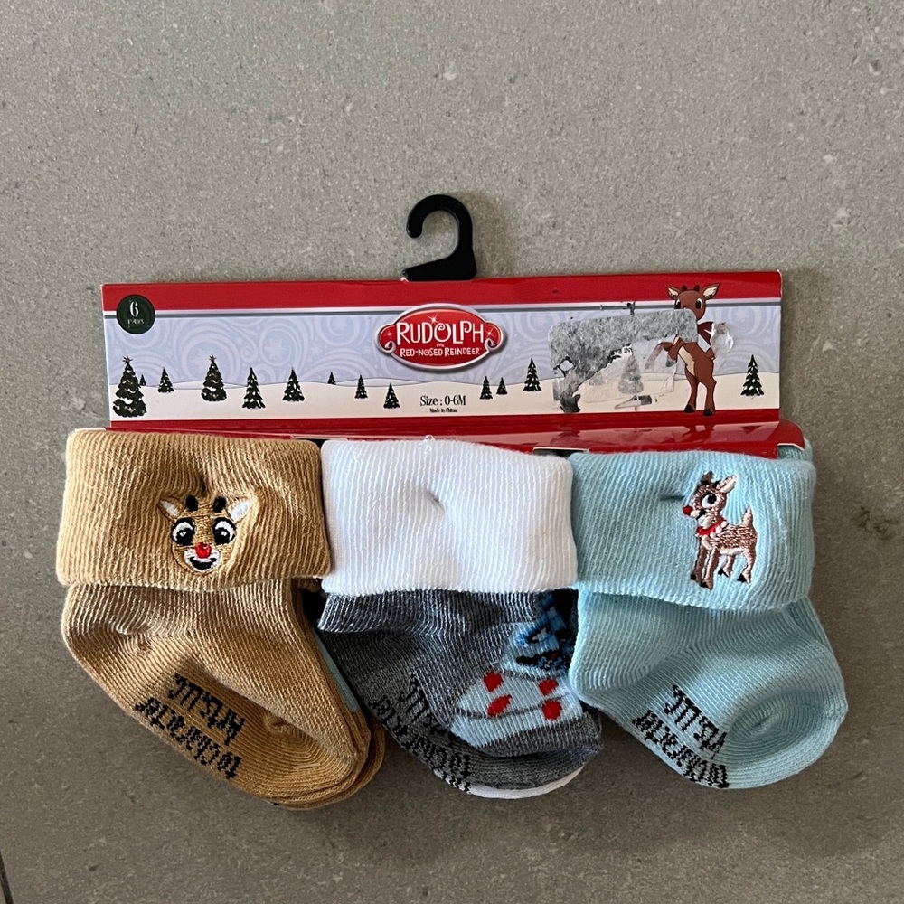 Kids Socks Set - Brown, White, Blue